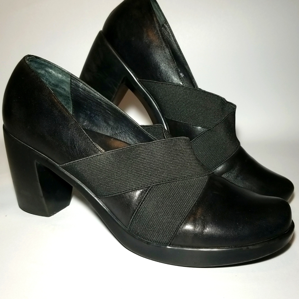 Dansko,  Black chunky heels.